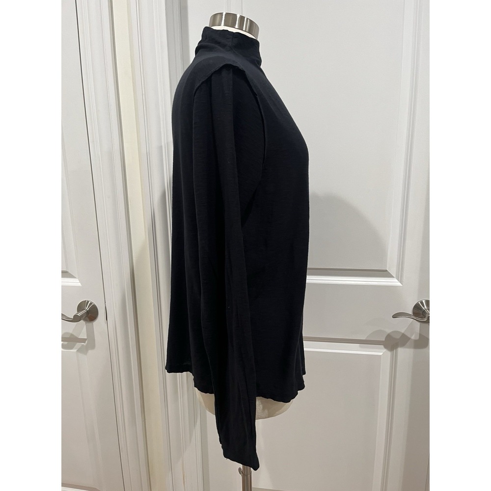 New! Michael Stars Mock Neck Swing T Shirt Long Sleeve Black One Size retail $88 - Picture 5 of 15
